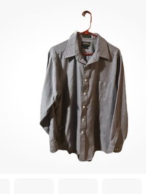 Cambridge Classics 18 1/2  34 -35 Gray Long Sleeve Dress Shirt